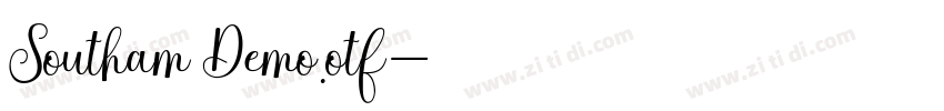 Southam Demo.otf字体转换